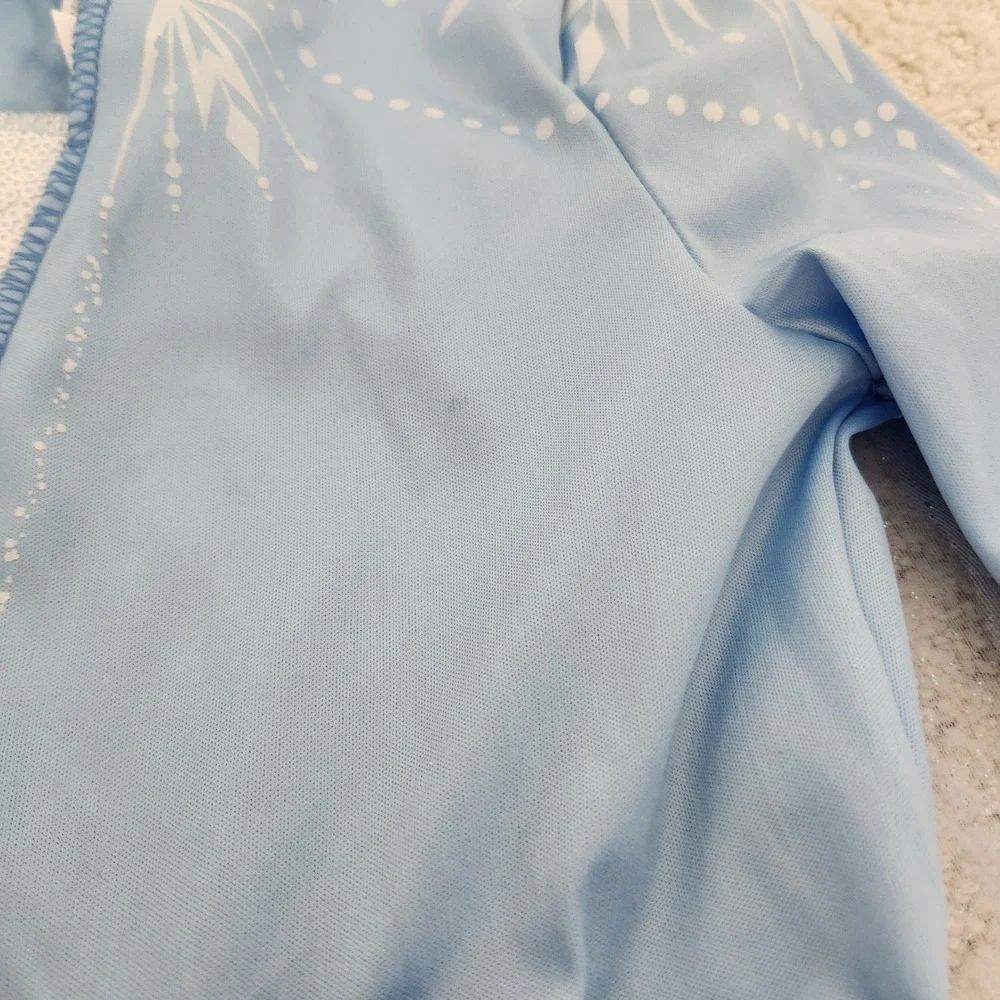 Disney Frozen II Elsa Costume Dress Blue Ombre Long Sleeve Girls Size 7-8